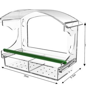 Chiaro acrilico uccello Pet <span class=keywords><strong>Feeder</strong></span> ciotola appesa all'aperto uccello selvatico animale alimentatori automatico materiale per l'applicazione di acqua cani - Product Image 6