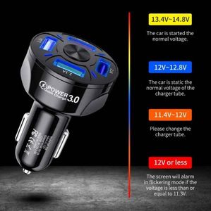 High Quality QC3.0 Mobile Phone Fast Car Charger 4 Port USB for iPhone for For <b>Samsung</b> Tablet USB Charger Quick Charge - Product Image 2