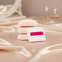 Éponge de maquillage carrée en forme de guimauve à marque privée, haute résilience, pour usage humide et sec, outil de beauté personnalisé avec LOGO