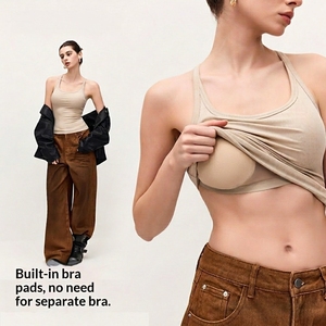 Premium Modal Slimming Sports <strong>Vest</strong> Women Moisture Wicking Yoga Training Tank <strong>Top</strong> <strong>with</strong> <strong>Built</strong> <strong>in</strong> <strong>Bra</strong> Pads Pilates Workout <strong>Tops</strong> - Product Image 4