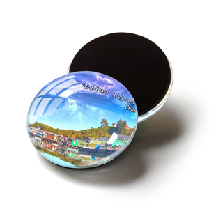 Imanes de nevera de recuerdo magnético estereoscópico personalizado más barato Patagonia Chiloe Chile - Product Image 1