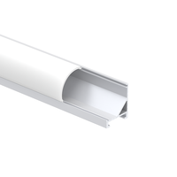 Profilé en aluminium LED K&C KM18, fixation magnétique d'angle, canal pour bande LED en aluminium anodisé, 1M/2M/3M