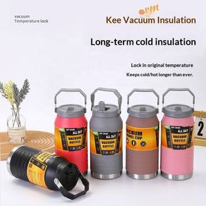 Customized Logo Water Jugs 40oz 53oz Insulated Ice Buckets Vacuum Double Wall Sport Wide Mouth Stainless Steel Water <b>Bottles</b> - Product Image 2