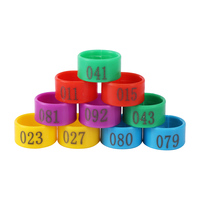 100 Anillos para Patas de Aves de Corral de 1.6/1.8/2.0cm, 001-100, Colores Surtidos, Etiquetas para Patas de Pollo, Bandas con Clip para Pollos, Patos, Gansos, Palomas