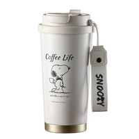 Gobelet à café Snoopys 500 ml en acier inoxydable 316 à double paroi, isolé sous vide, tasse de voyage portable