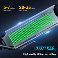 Scooter Eléctrico Plegable A19 de 12 Pulgadas, 500W, 36V15Ah, Doble Suspensión, Largo Alcance, para Adultos Unisex