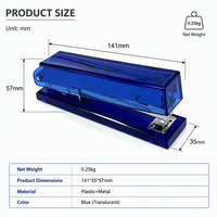 Agrafeuse manuelle en acrylique pour fournitures de bureau et scolaires, machine à relier pour papeterie fantaisie, cadeau de luxe