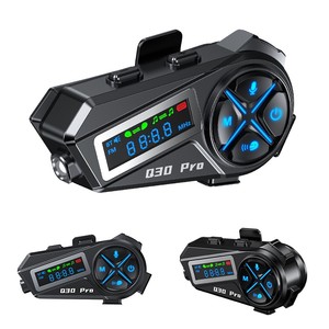 Intercomunicador para Casco de Motocicleta Q30PRO con Doble Chip, Impermeable, ABS, para 2 Personas, Comunicador Inalámbrico de 500m, Pantalla LED - Product Image 3