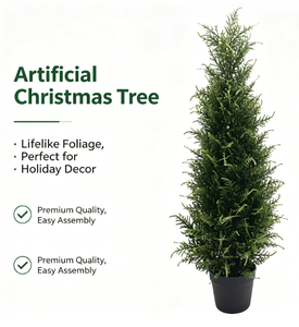 Árbol de Ciprés Artificial de Alta Calidad para Exteriores, Ecológico, Resistente a los Rayos UV, Plástico Ignífugo, Protector Solar, Decorativo para Hogar y Jardín - Product Image 5