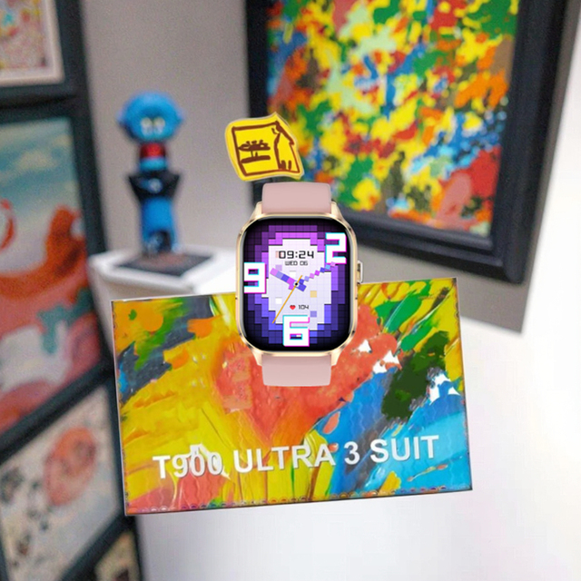 2025 Newest 9 in 1 Set T900 Utra 3 2.3 Inch HD SmartWatch for Women Men 9-in-1 Square TFT Display Reloj Inteligente