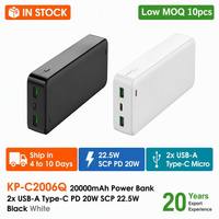 Power Bank Ukalun 20000mAh 2x USB-A Type-C PD 20W SCP 22.5W, 4 Indikator LED, Tersedia Siap Kirim Grosir