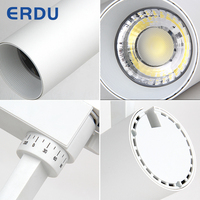 Projecteur Spot LED 220V Plafond COB Orientable Rail Lumière Focalisée 360 Haute Qualité 30W Fournisseur Éclairage Commercial Sur Rail