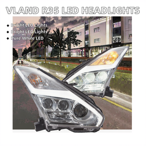 ไฟหน้า VLAND รุ่นใหม่ 12V สำหรับ GTR R35 ปี 2008-2023 ชุดไฟหน้า DRL แบบปรับแต่งพิเศษ เลนส์ LED สีเหลือง ไฟวิ่งกลางวัน 6500K 6000 ลูเมน - Product Image 3