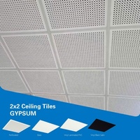 Tuiles décoratives intérieures en plâtre micro-perforées 3*3 mm, 24x24 pouces, 600x600, panneaux acoustiques perforés, insonorisants.