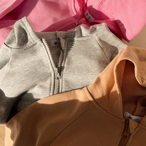 Manteau pour filles, style coréen, nouvelle collection automne 2025, vêtements pour enfants, manteau à fermeture éclair, style automne, à capuche - Product Image 4