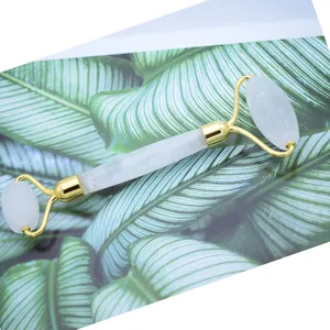 <span class=keywords><strong>Rodillo</strong></span> de jade <span class=keywords><strong>Rosa</strong></span> natural <span class=keywords><strong>auténtico</strong></span> para el cuidado de la piel Masajeador de piel facial personalizable Juego de Certificado de logotipo negro Blanco claro Privado - Product Image 1