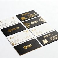 Impresión de Tarjetas de Visita Plegables con Papel Dorado, Tarjetas de Agradecimiento Negras, Tarjeta de Regalo Plegable con Logotipo Personalizado, Código QR de Instagram