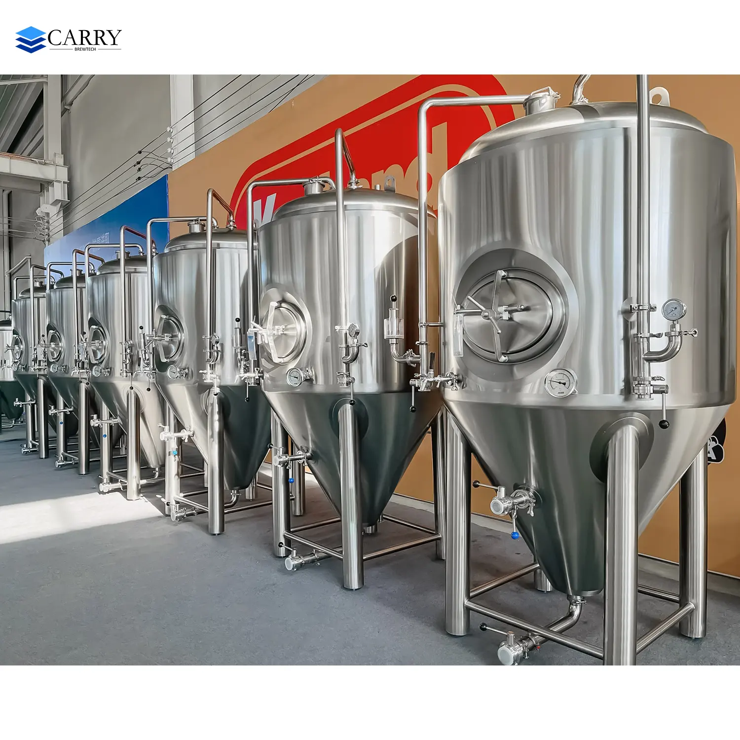 Équipement de fermentation de bière à grande veste conique de glycol 1000l 2000l 3000l 4000l 5000l Prix du réservoir de fermentation industriel