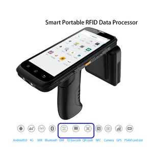 Bohang Draagbare Lange Afstand 860-960Mhz Rfid Mobiele Handheld Terminal Uhf Rfid Android 10.0 Handheld Lezer