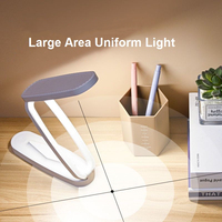 Lampe de table LED intelligente, moderne, en ABS, portable, avec protection oculaire, rechargeable, pliable, avec charge USB, pour enfants