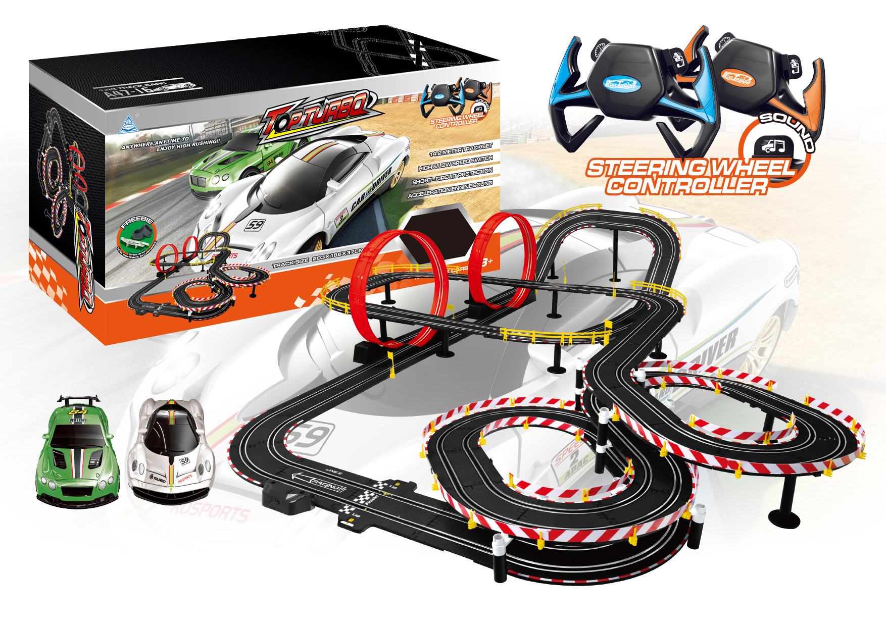 スロットレーシング KAWASAKI ZX-10R トリックスター製レーシングスリップオン