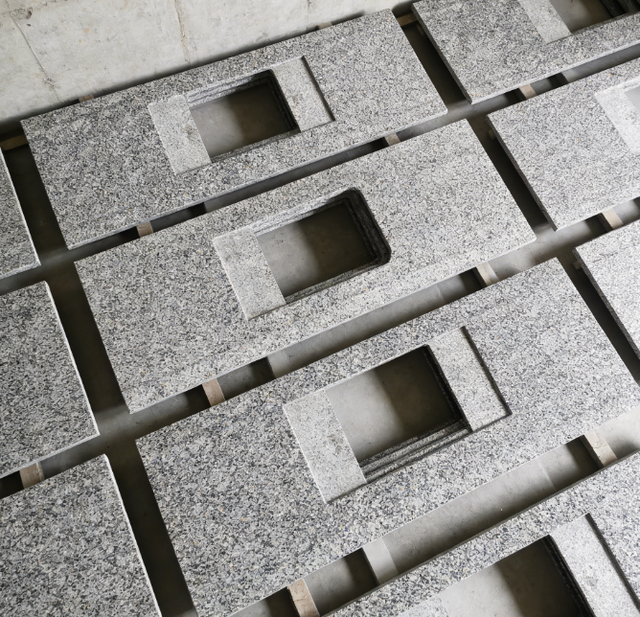 Hot Sale Natural White Color Kitchen Granite Veneer Countertop for G623 Counter Top for Hotel