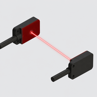 Sensor Fotoelektrik TZ-FT11 Ultra Tipis Tipe Through-beam Jarak Deteksi 1M Saklar Optik Miniatur NPN/PNP 10-30VDC LED Merah 650nm