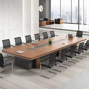 Modern Rectangular Conference <b>Table</b> With Rounded Corners Office Meeting <b>Table</b> Panel Material YYBG-HYZ - Product Image 2