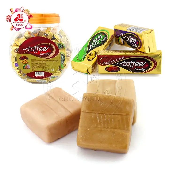 100 шт Таро, пшеница, шоколадный Вкус Тоффи жевательные конфеты мягкие конфеты в банке