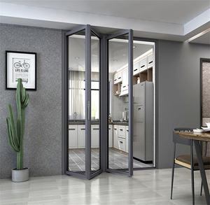 ประตูบานเฟี้ยมอลูมิเนียมสามบาน ดีไซน์กริด พร้อมกรอบอลูมิเนียม ลดราคาสุดฮอต - Product Image 3