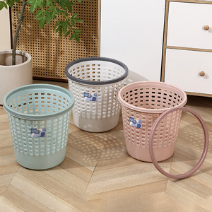 Cestas de basura apilables de plástico hueco de 4L, forma circular, para almacenamiento en dormitorios y habitaciones. - Product Image 2