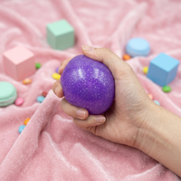 Jouet anti-stress en plastique personnalisable, souple et à récupération lente, en forme de bonbon malté scintillant et de glaçon