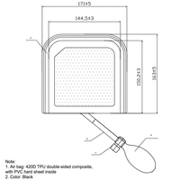 Cale pneumatique à pompe manuelle pour l'ouverture de portières de voiture et l'installation de vitres, outil pour serrurier automobile