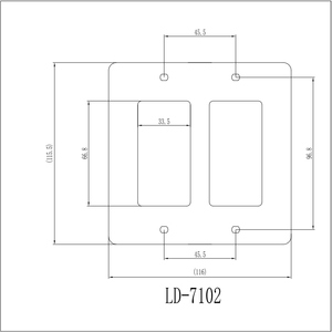 Screwless Tấm tường trang trí Outlet bìa cho chuyển đổi ánh sáng chúng tôi tiêu chuẩn <span class=keywords><strong>2</strong></span> gang chuyển đổi tường màu trắng tấm phù hợp với phòng khách phòng ngủ - Product Image 6