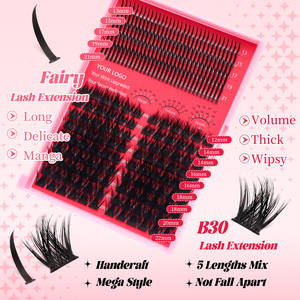 Venta al por mayor DIY <span class=keywords><strong>Cluster</strong></span> Lashes Soft Comfort DIY Segment Eyelash Spiky <span class=keywords><strong>Cluster</strong></span> Private Label Pestañas postizas individuales - Product Image 3