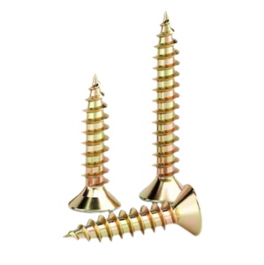 Vis à cloison sèche et vis à bois jaunes zinguées et trempées, vis autotaraudeuses Phillips à tête fraisée, <span class=keywords><strong>kit</strong></span> de clous pour cloisons sèches - Product Image 1