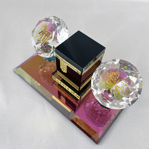 Allah <span class=keywords><strong>Mohammed</strong></span> imprimé en or sur diamant de cristal avec Kaaba, cadeau islamique MH-G0488 - Product Image 6