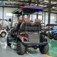 Voitures de golf électriques chinoises Robetaa 4 places, homologuées pour la route, avec éclairage LED, sièges confortables, chariots de chasse