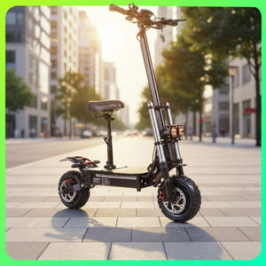 Patinete Eléctrico Plegable con Asiento, Neumático Grueso de 11 Pulgadas, Motor Dual para Adultos, Batería de Litio, 200 kg, 85 km de Autonomía, LYT61 - Product Image 3