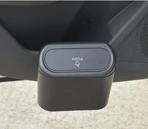 Waterproof Car Trash Can Vehicle Garbage Dust Storage Square Pressing Trash Bin for car