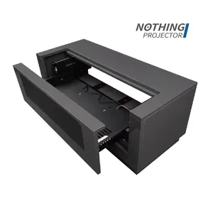 NP Custom Electric Smart Short TV Cabinet Intergrated Projector Furniture Home Cinema Laser Tv Ust Projector Cabinet