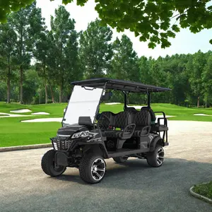 מחיר זול 4 מושבים עגלת גולף חשמלית 48V מנוע CE מאושר עגלת באגי גולף חשמלית יוקרתית