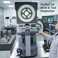 Proyector de Perfil Óptico Digital Rational WCPJ-4025 con Pantalla Extra Grande de 400 mm, Resolución de 0.5 m, 110-220 V, 1 Año de Garantía