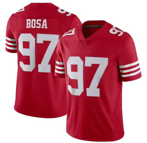Nieuw heren San Francisco American Football shirt met geborduurd logo, aanpasbaar shirt met logo - Product Image 4