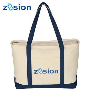 Vente en gros de sac fourre-tout en toile vierge uni réutilisable avec logo imprimé en couleur personnalisé avec poignée en corde sac d'épicerie promotionnel - Product Image 1
