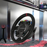 Volante de Carreras CAMMUS C12 con Cable de 2.4GHz, Controlador para PC con Sensor de Movimiento, Compatible con Steam Deck y Todas las Bases de Volante MOZA