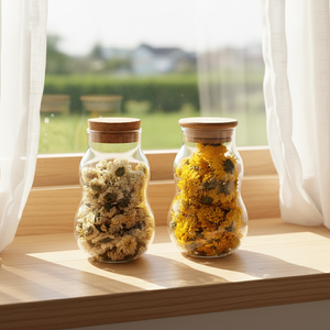 Toples Kaca Borosilikat Transparan 500ml 17oz Buatan Tangan, Tidak Beracun, untuk Menyimpan Kue, Permen, Rempah-rempah, Teh, Kacang, Sereal - Product Image 2