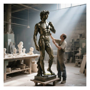 Famosa Figura de Arte, Torso de Bronce de Tamaño Natural, Hombre Desnudo Griego, Estatua de David - Product Image 1