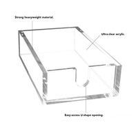 Support à serviettes d'invités en acrylique transparent, élégant, avec inserts interchangeables, écologique et durable