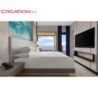 Seaview Resort Hotelmöbel-Set Maßgefertigte Hotelmöbel mit Kingsize-Bett TV-Wand und Nachttisch für Projekte